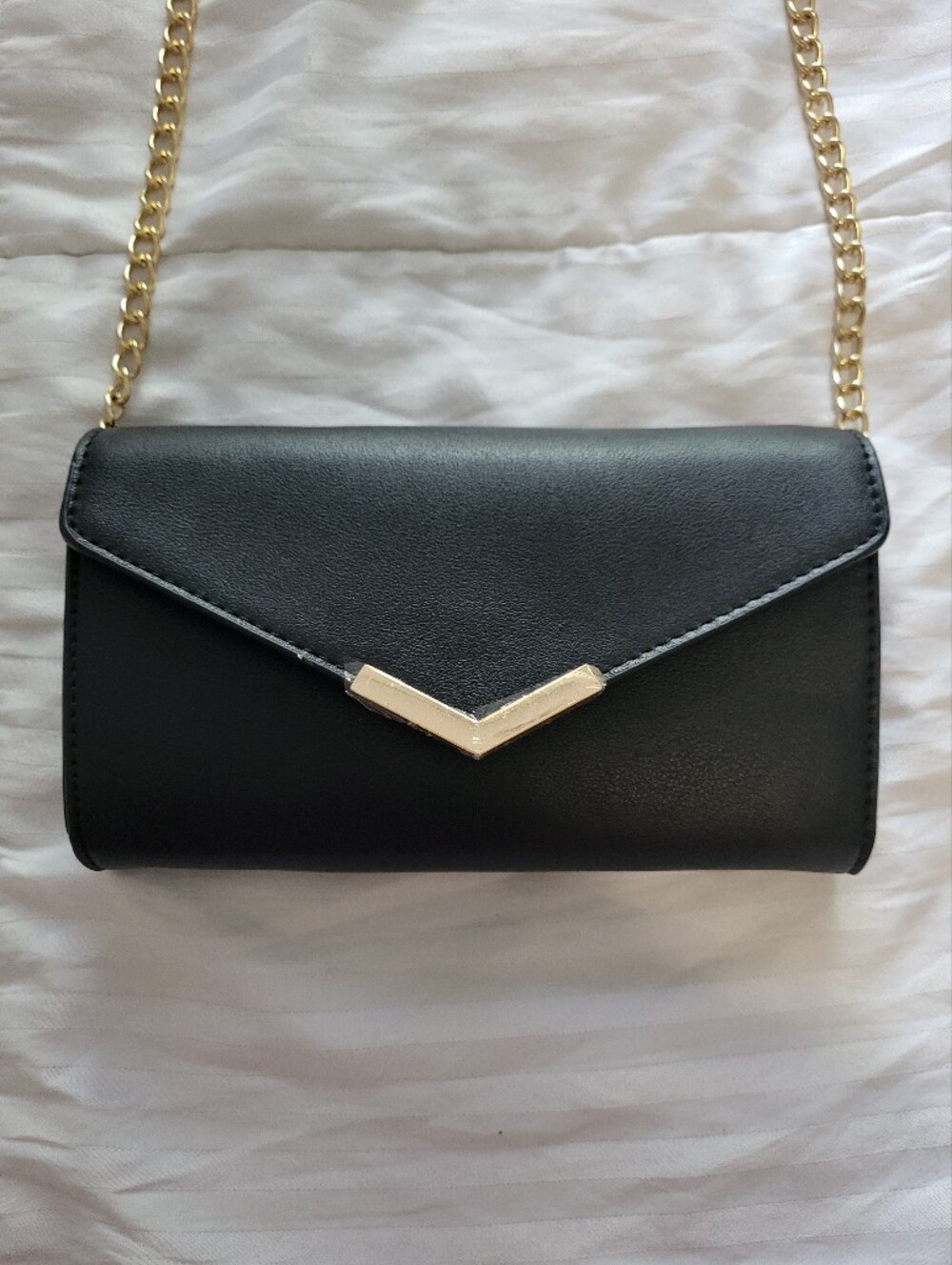 Black Urban Outfitters Handbag With Gold Accent And Chain